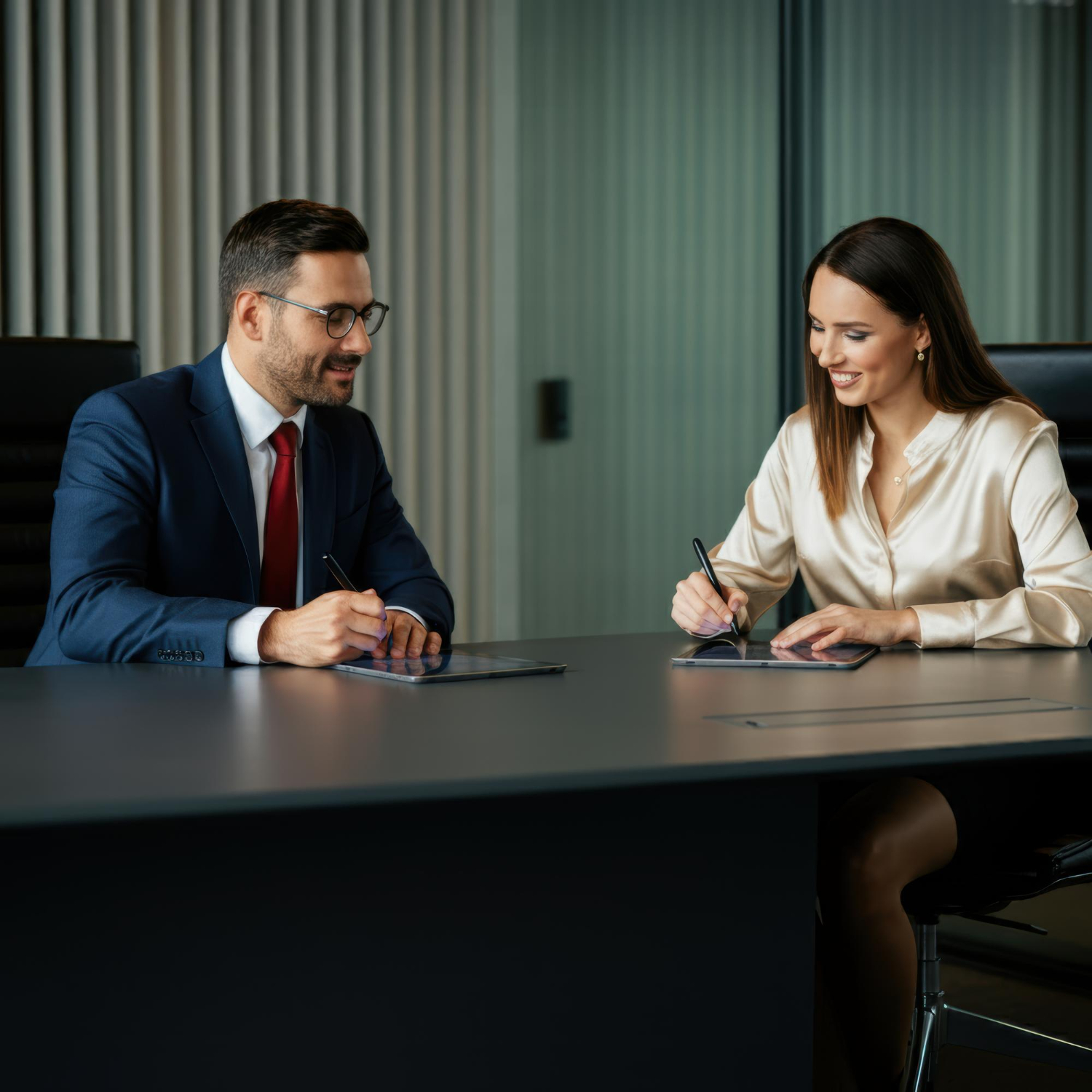 Financial adviser reviewing mortgage documents
